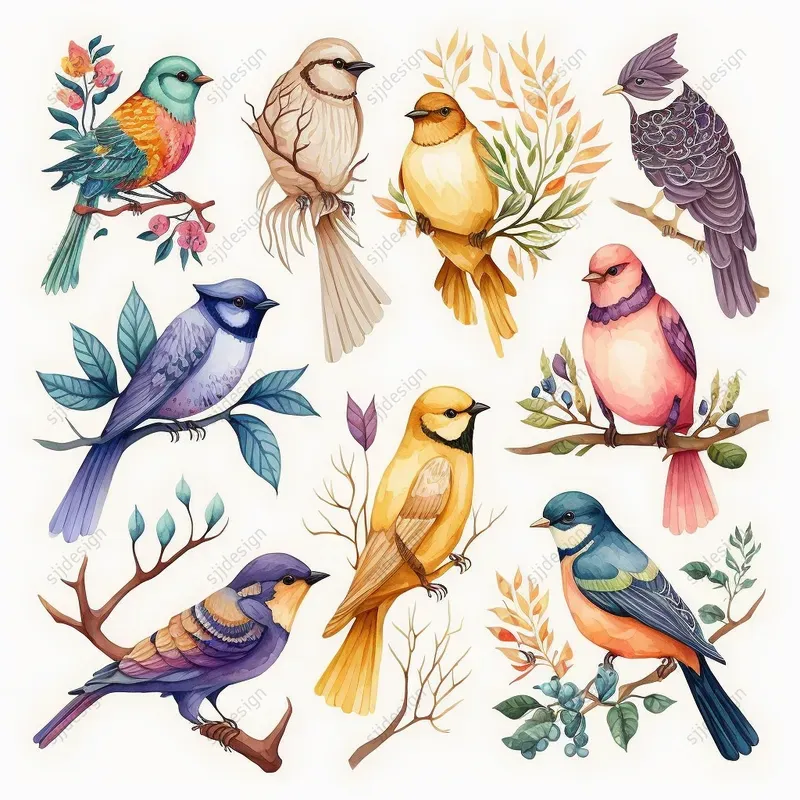 Any Subject Watercolor Illustration Sets Midjourney Prompt | PromptBase