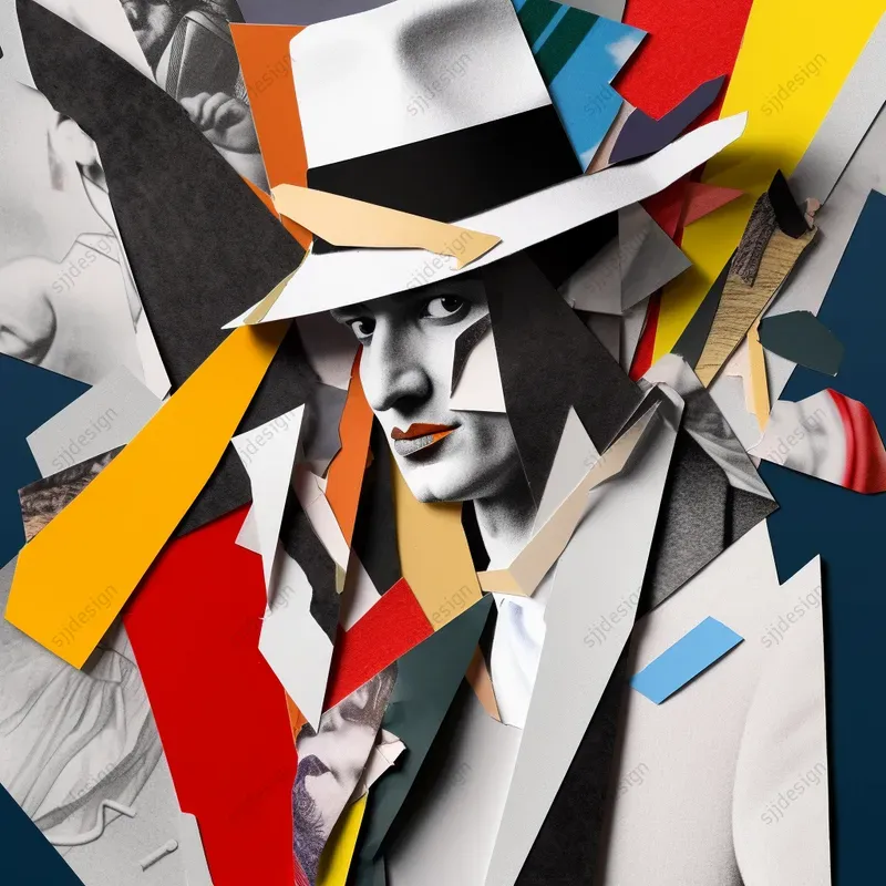 Cubist Collages In Primary Colors Midjourney Prompt | PromptBase