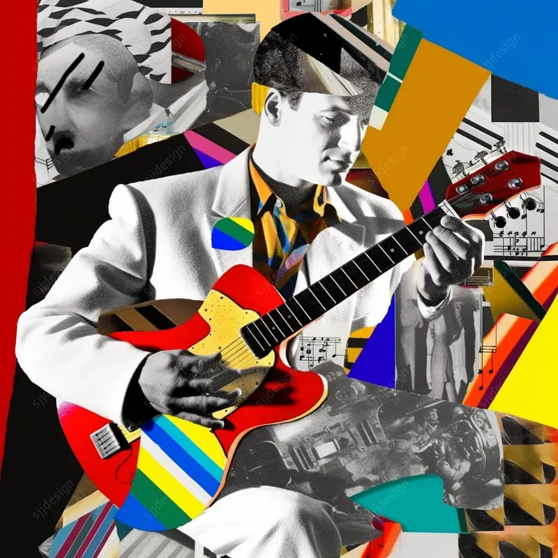 Cubist Collages In Primary Colors Midjourney Prompt | PromptBase