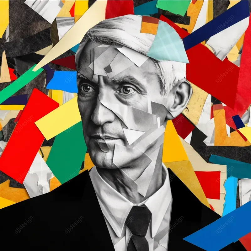 Cubist Collages In Primary Colors Midjourney Prompt | PromptBase