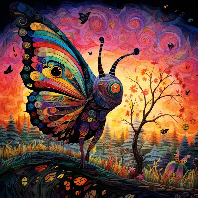 Psychedelic Nature Art Midjourney Prompt | PromptBase