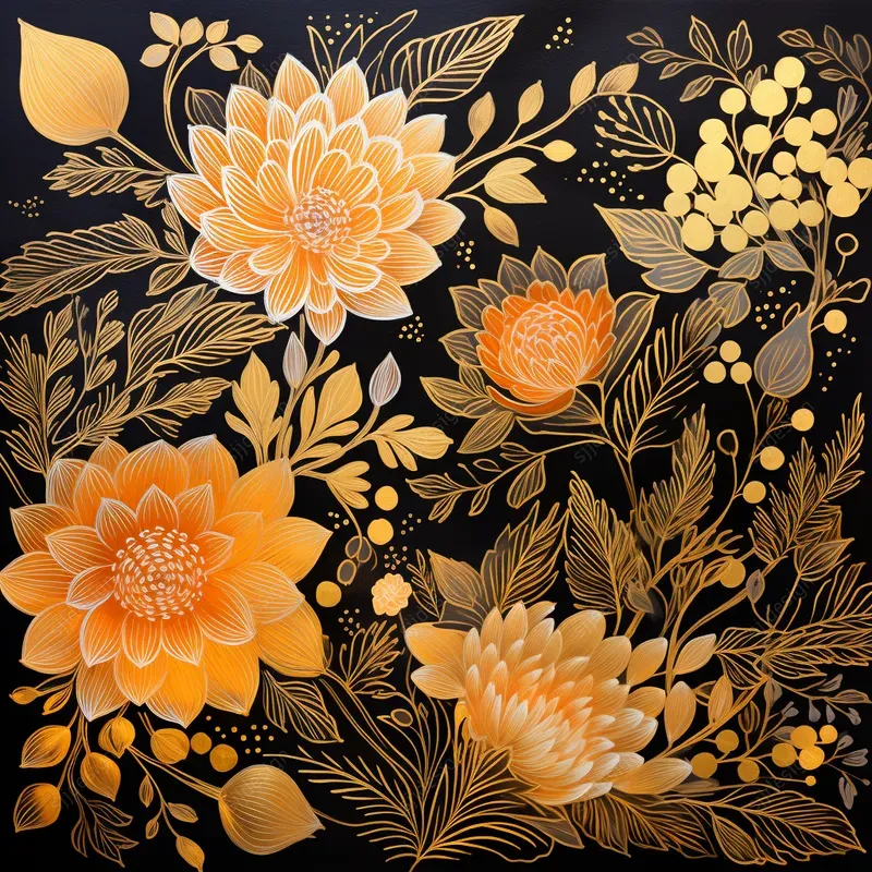 Gold Leaf Dream Delights Midjourney Prompt PromptBase