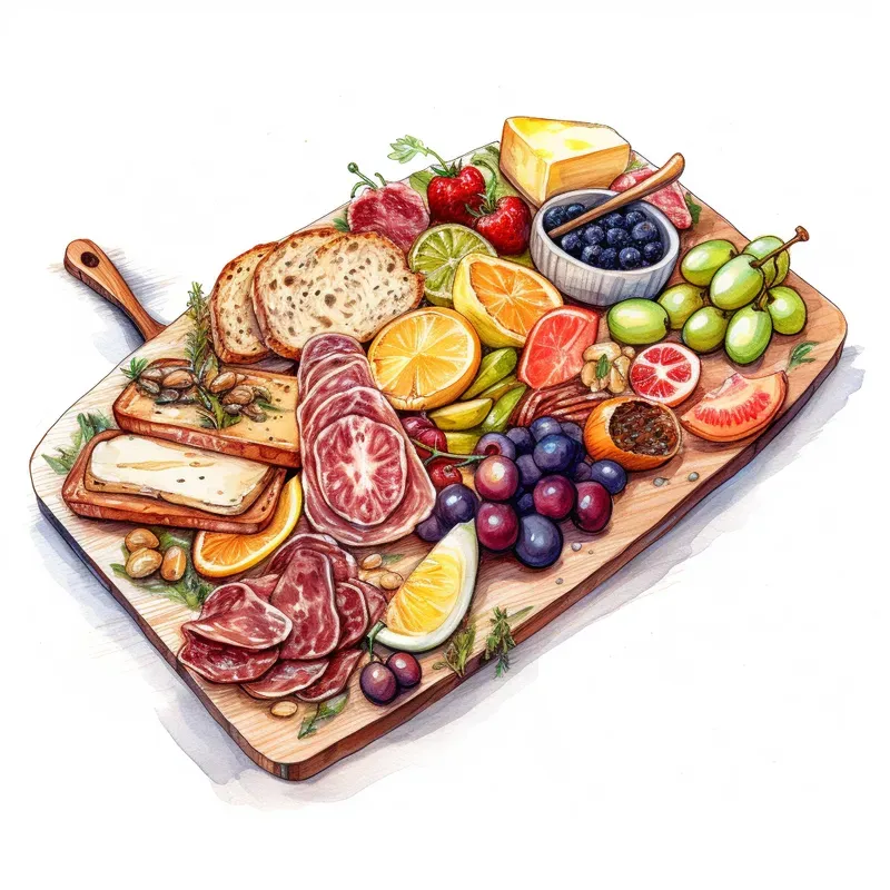 Watercolor Foods Midjourney Prompt | PromptBase