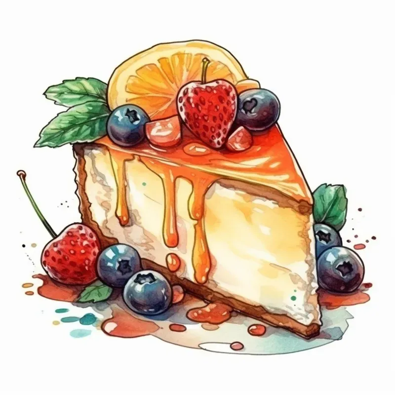 Watercolor Foods Midjourney Prompt | PromptBase