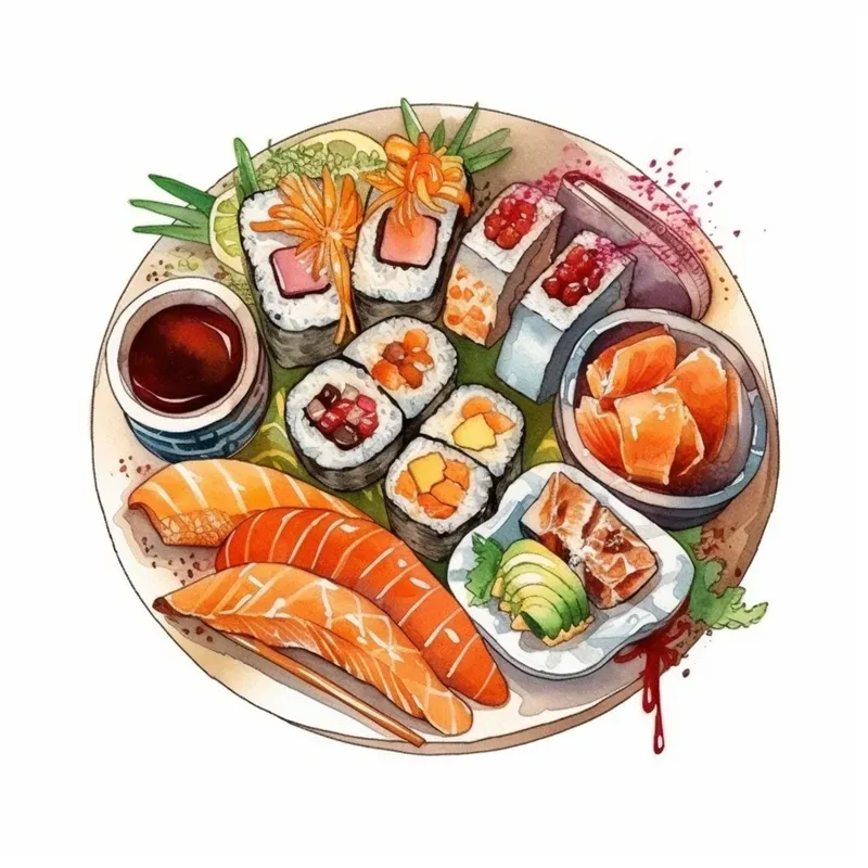 Watercolor Foods Midjourney Prompt | PromptBase