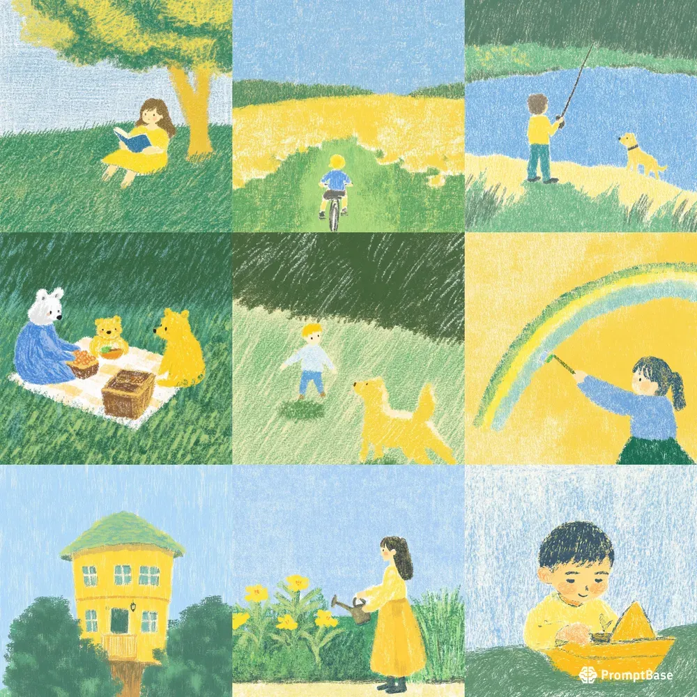 Whimsical Storybook Illustrations Midjourney Prompt | PromptBase