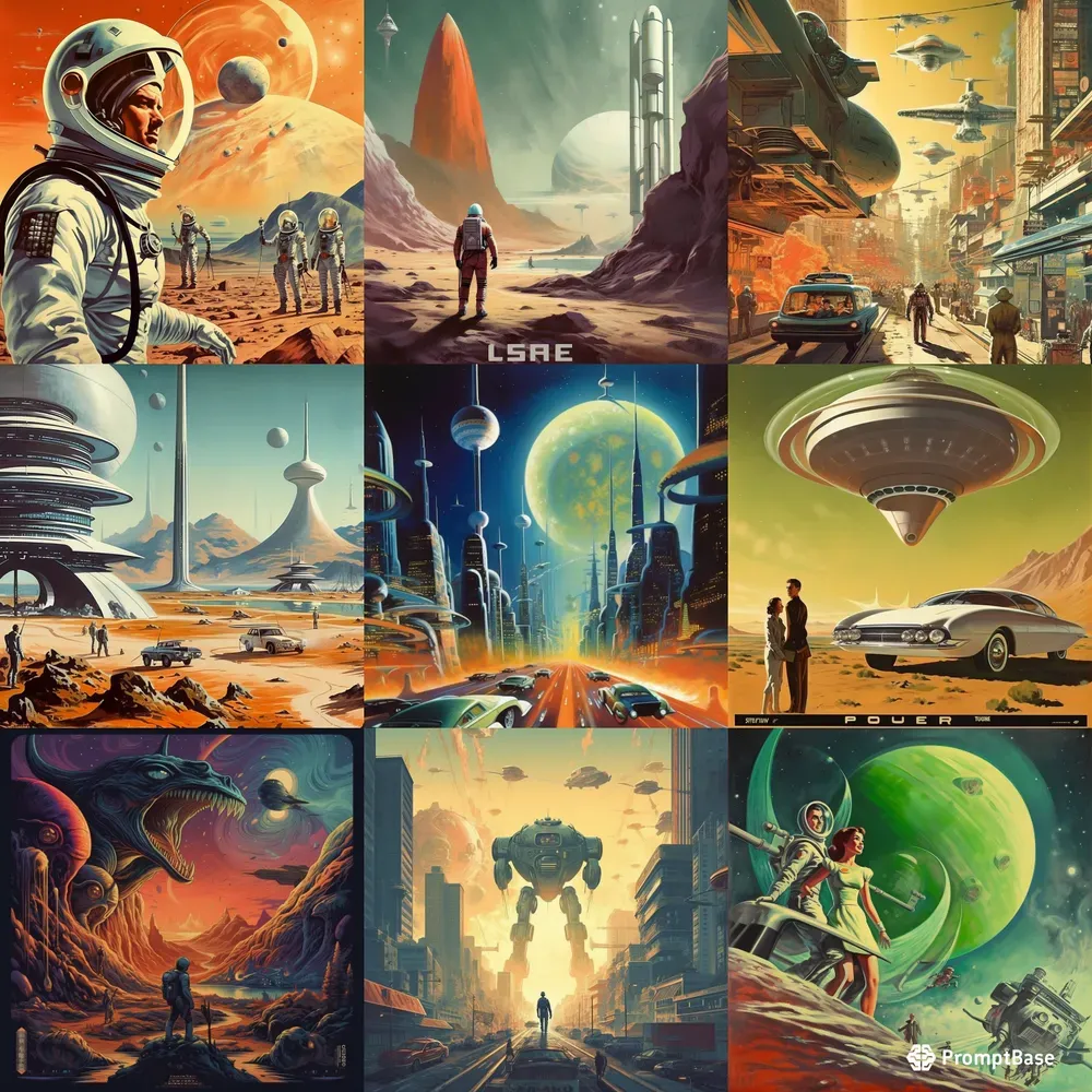 Retro Scifi Poster Nostalgias Midjourney Prompt PromptBase retro-scifi-poster-nostalgias-midjourney-prompt-promptbase