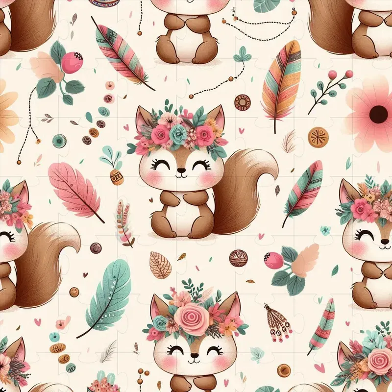 Boho Animal Pattern Adorable Boho Animal Patterns DALL·E Prompt | PromptBase