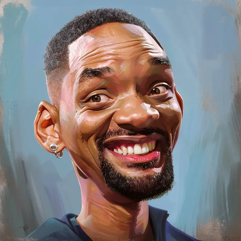 Comically Exaggerated Portraits Of Stars Midjourney Prompt PromptBase