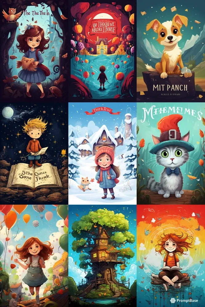 Children Storybook Covers Midjourney Prompt | PromptBase