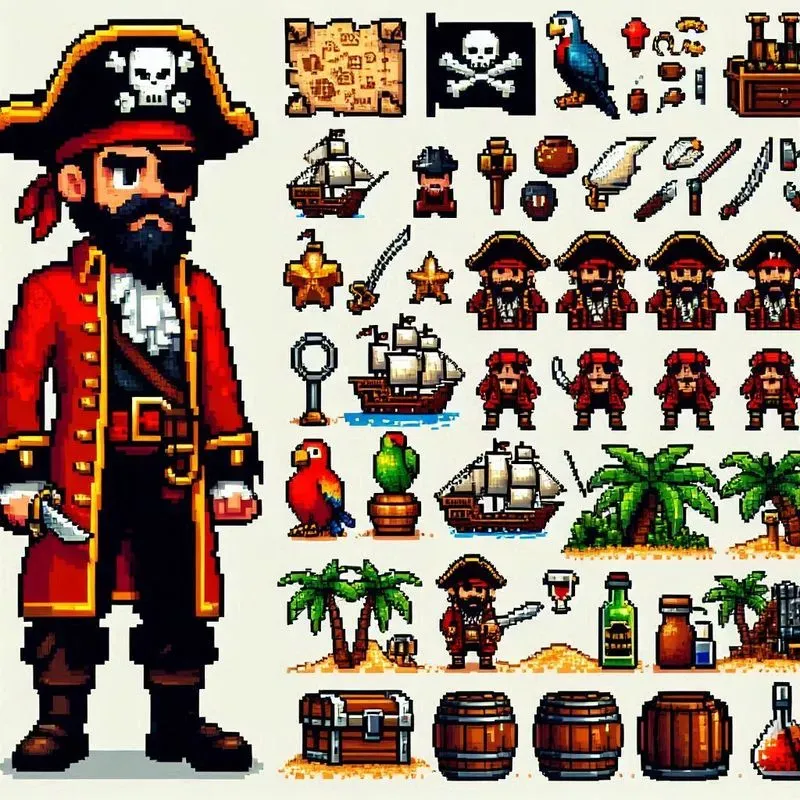 Pixel Art Spritesheets DALL·E Prompt | PromptBase