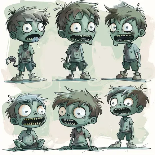Humorous Cartoon Character Poses Generator App | PromptBase