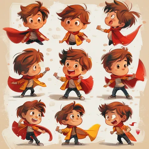 Humorous Cartoon Character Poses Generator App | PromptBase
