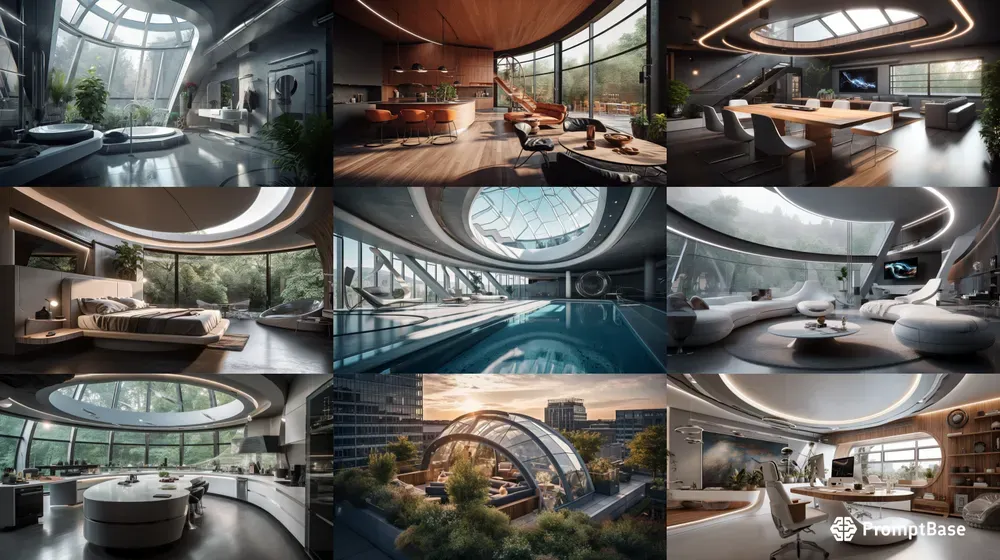 Innovative Architectural Interior Design Midjourney Prompt | PromptBase