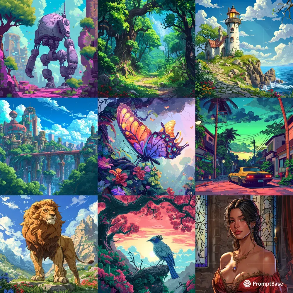 Anime-style Game Art Midjourney Prompt | PromptBase