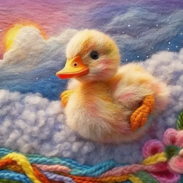 Soft Embroidered Animals In The Clouds Midjourney Prompt | PromptBase