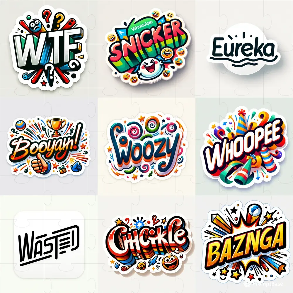 Custom Word Stickers DALL·E Prompt | PromptBase