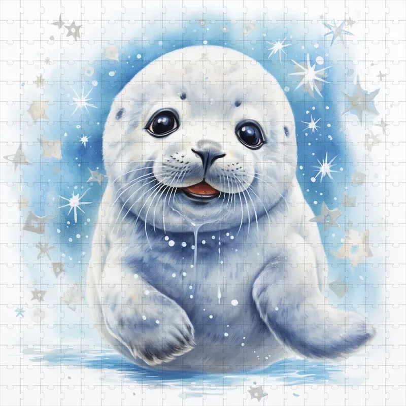 Watercolor Baby Animals In Winters Midjourney Prompt | PromptBase