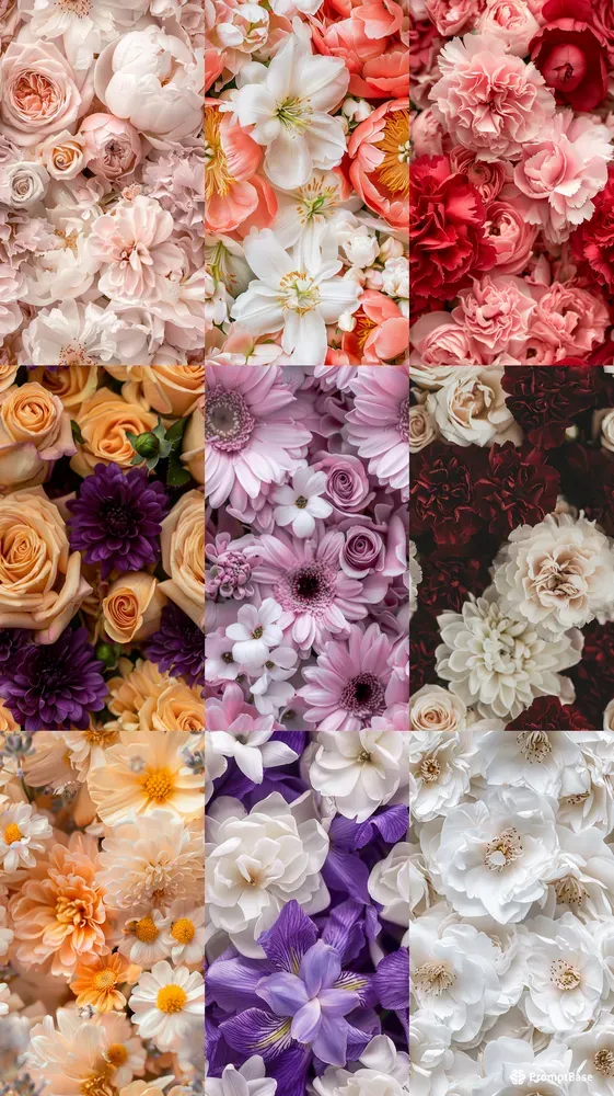Flower Photography Patterns Midjourney Prompt | PromptBase
