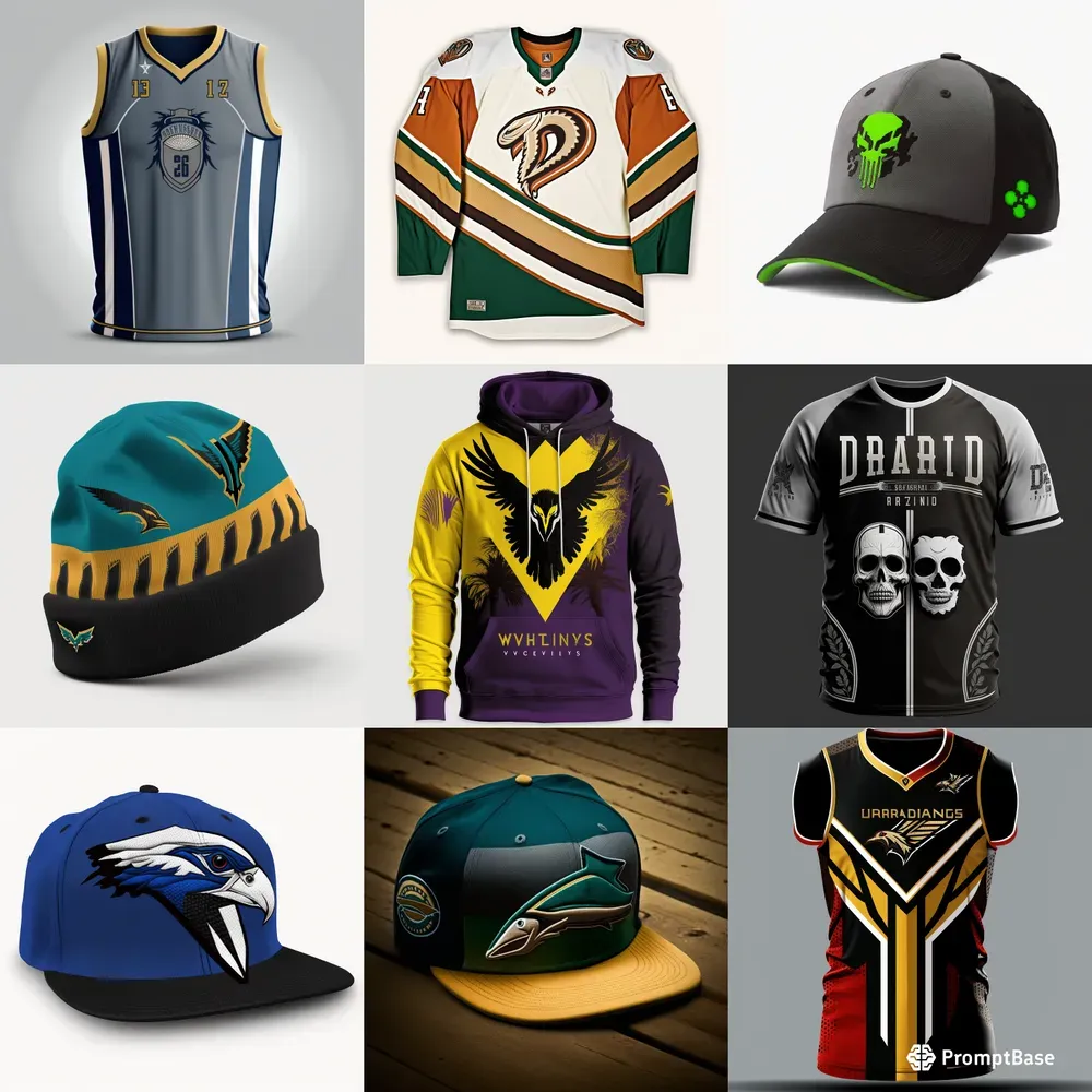 Sports Merch With Logos Midjourney Prompt PromptBase