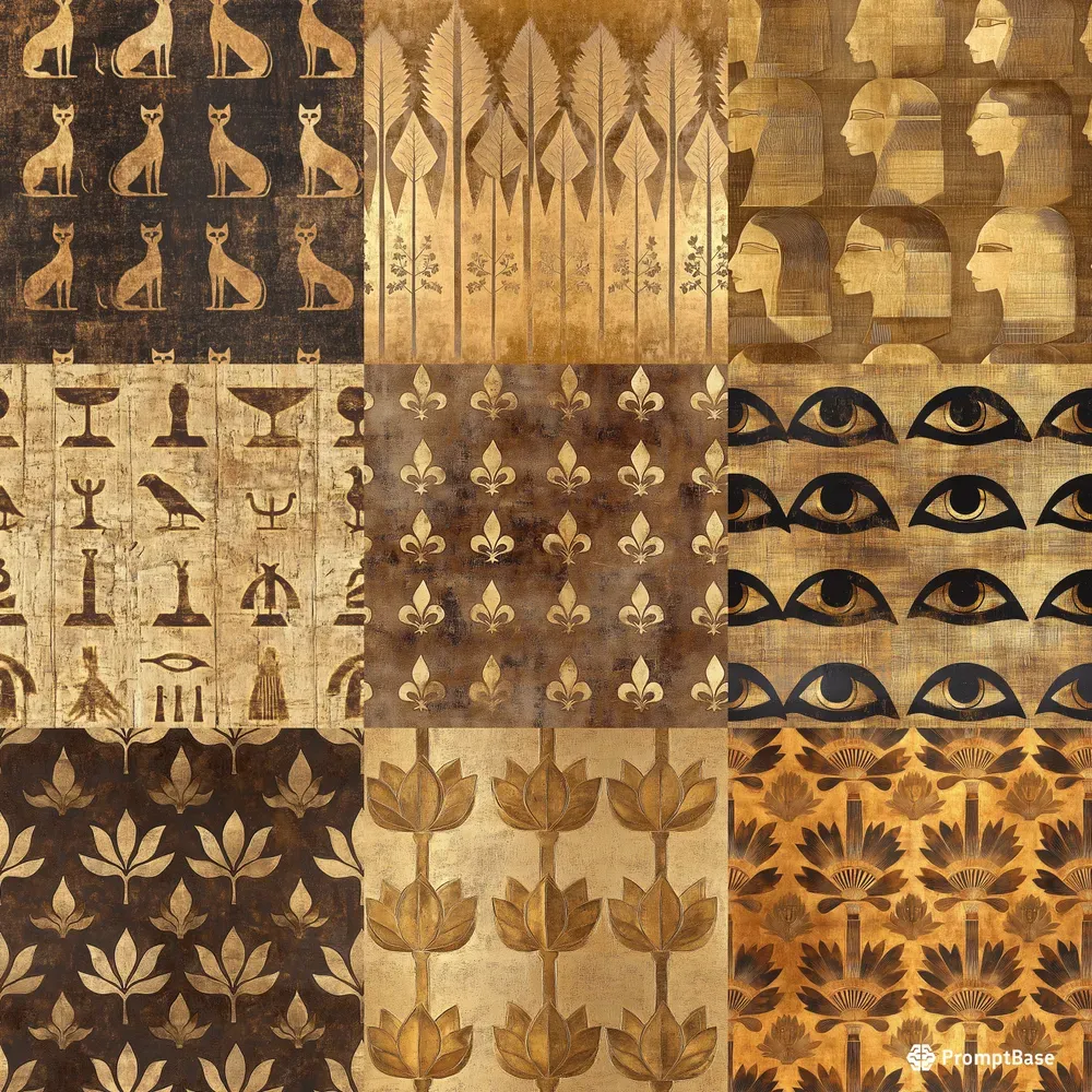 Ancient Egypt Seamless Digital Papers Midjourney Prompt PromptBase