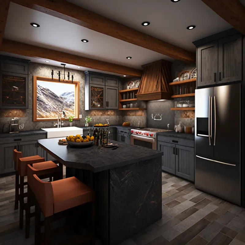 View of Contemporary Kitchen Design Concepts Midjourney Prompt | PromptBase
