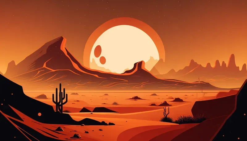 Vector Art Landscapes Midjourney Prompt | PromptBase