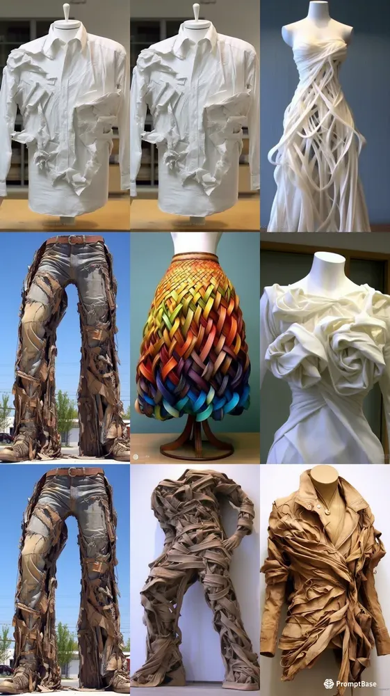 Dna Clothing Sculptures In Containers Midjourney Prompt PromptBase