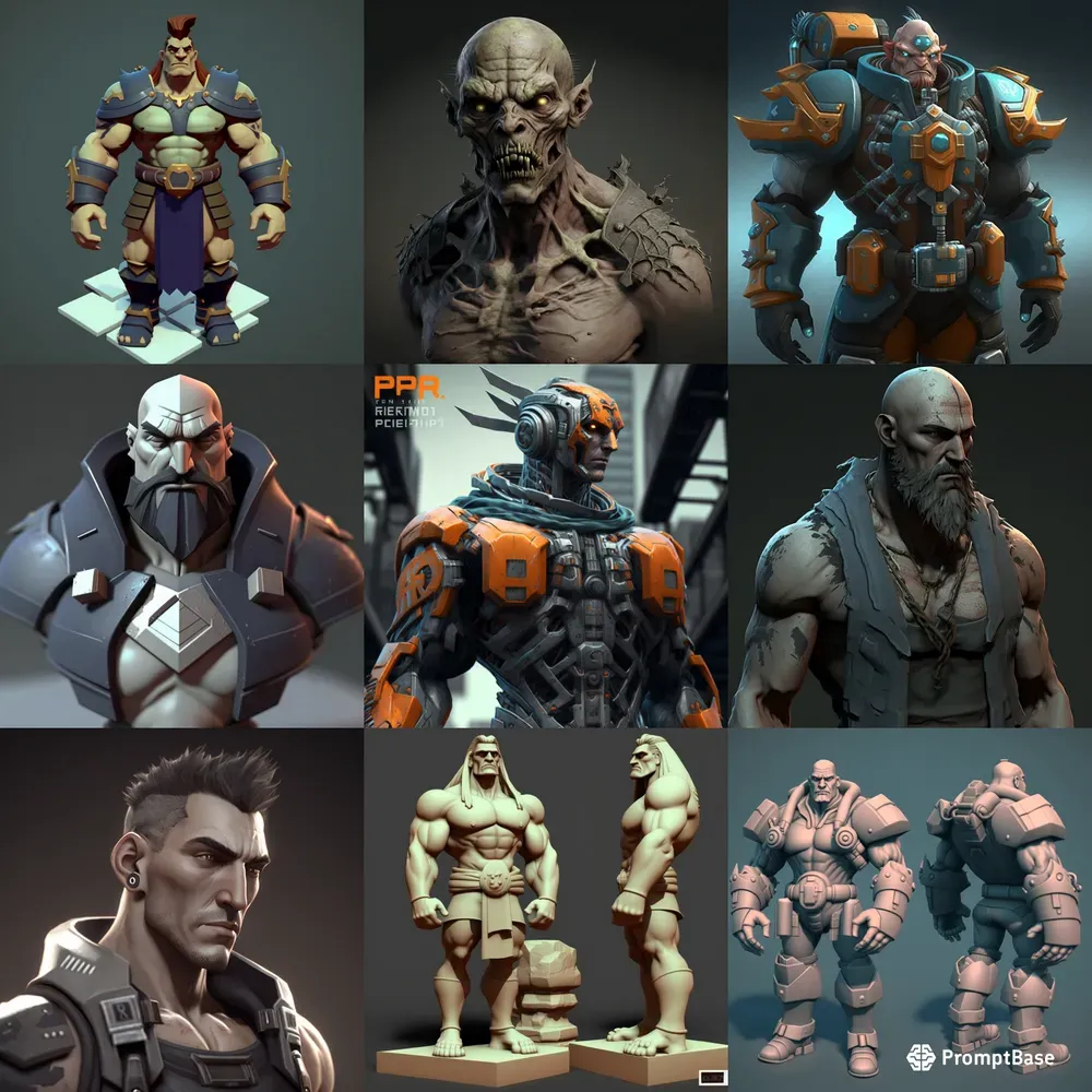 High-poly 3D Models For RPGs Midjourney Prompt | PromptBase