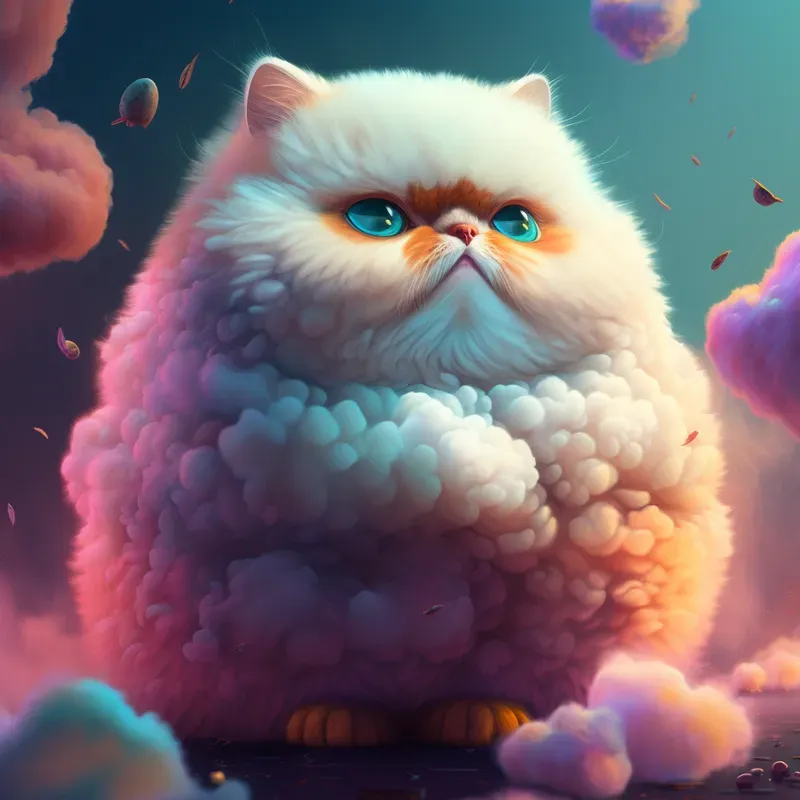 Realistic Cute Fluffy Cloud Animals Midjourney Prompt | PromptBase