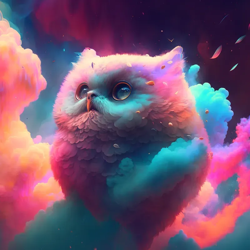 Realistic Cute Fluffy Cloud Animals Midjourney Prompt | PromptBase