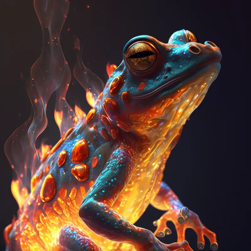 Burning Flames Realistic Fire Animals Midjourney Prompt | PromptBase