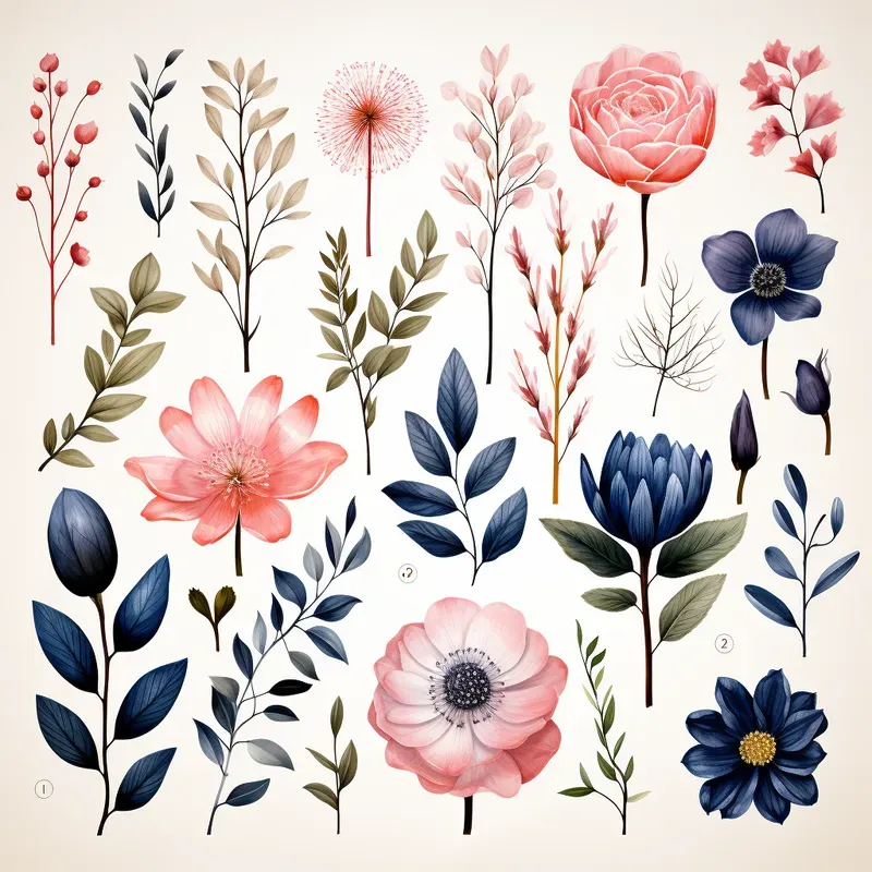 Subject Watercolor Illustration Sets Midjourney Prompt | PromptBase
