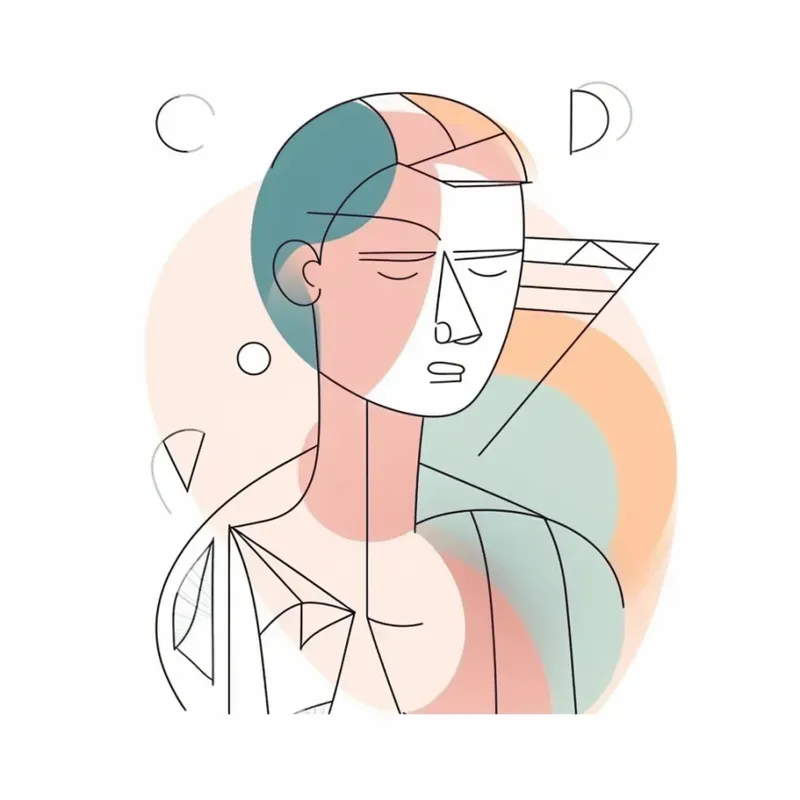 Abstract Line Art Portraits Midjourney Prompt | PromptBase