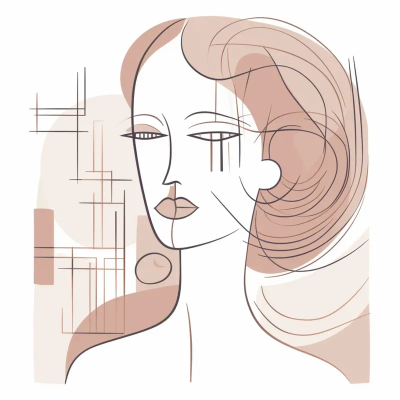 Abstract Line Art Portraits Midjourney Prompt | PromptBase