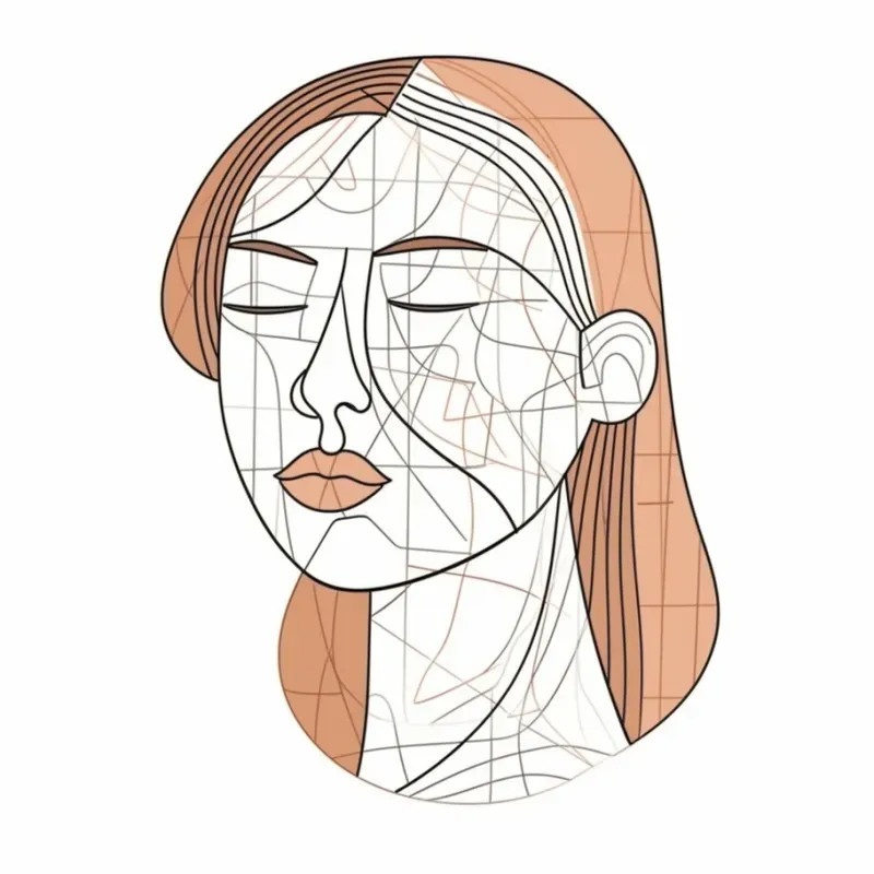 Abstract Line Art Portraits Midjourney Prompt | PromptBase