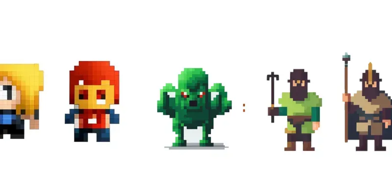 Pixel Art 8bit Game Characters Midjourney Prompt | PromptBase