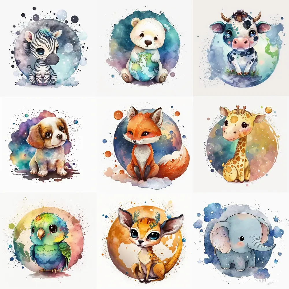 Childrens Watercolour Art Midjourney Prompt | PromptBase