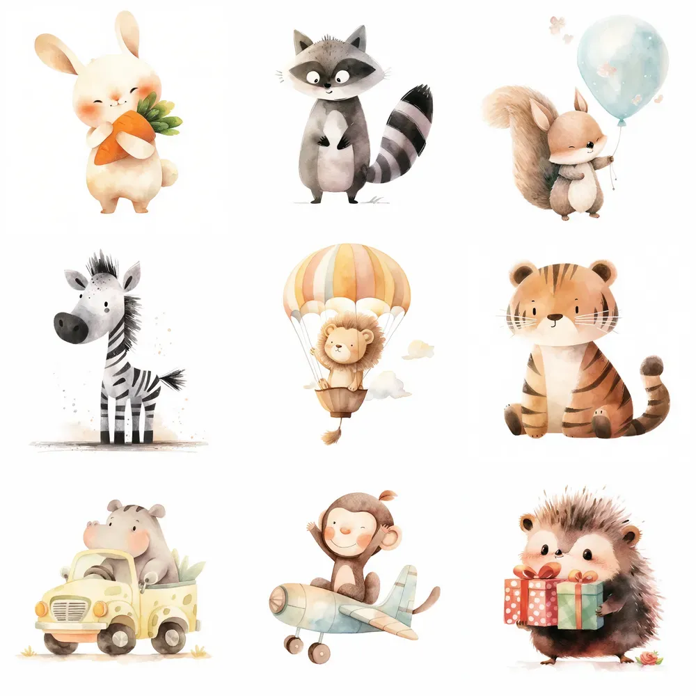 Animal Clipart Illustrations Midjourney Prompt | PromptBase