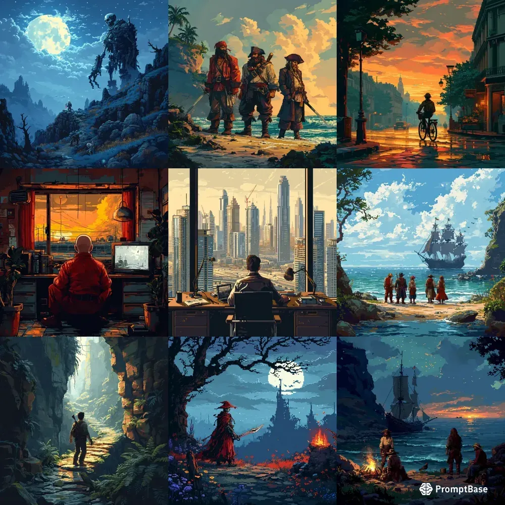 Pixel Art Stills Midjourney Prompt | PromptBase