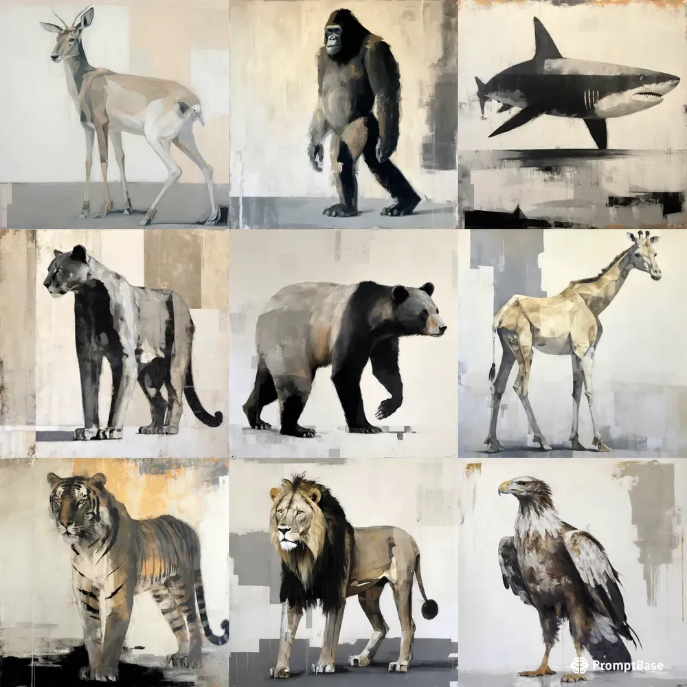 Acryl Animal Drawings Midjourney Prompt | PromptBase