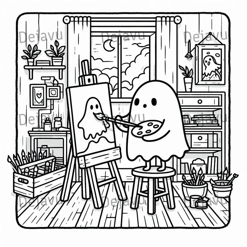 Spooky Cutie Coloring Pages Spooky Cutie Coloring Pages