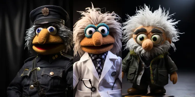 Sesame Street Style Muppet Toys Midjourney Prompt | PromptBase