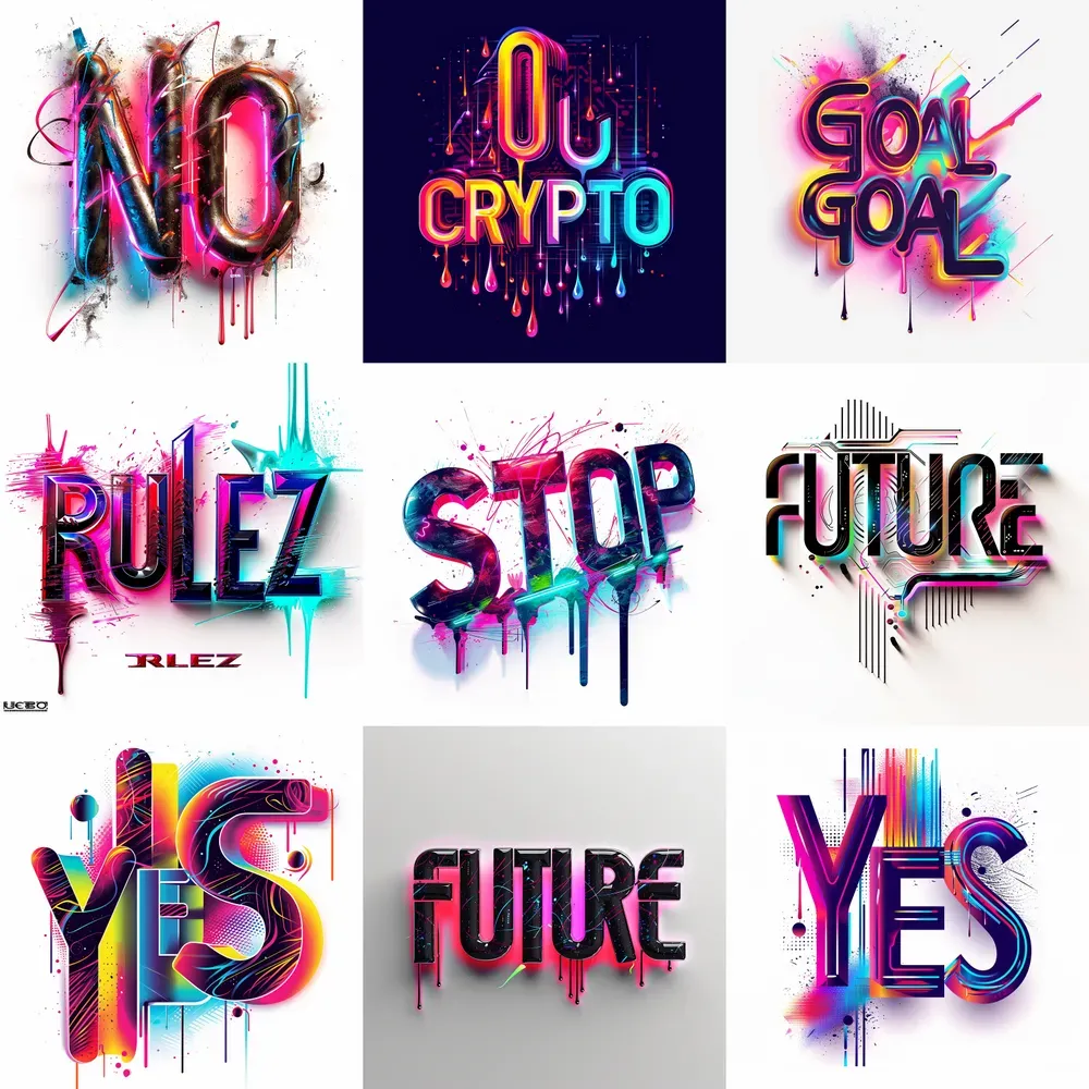 Futuristic Original Style Custom Texts Midjourney Prompt | PromptBase