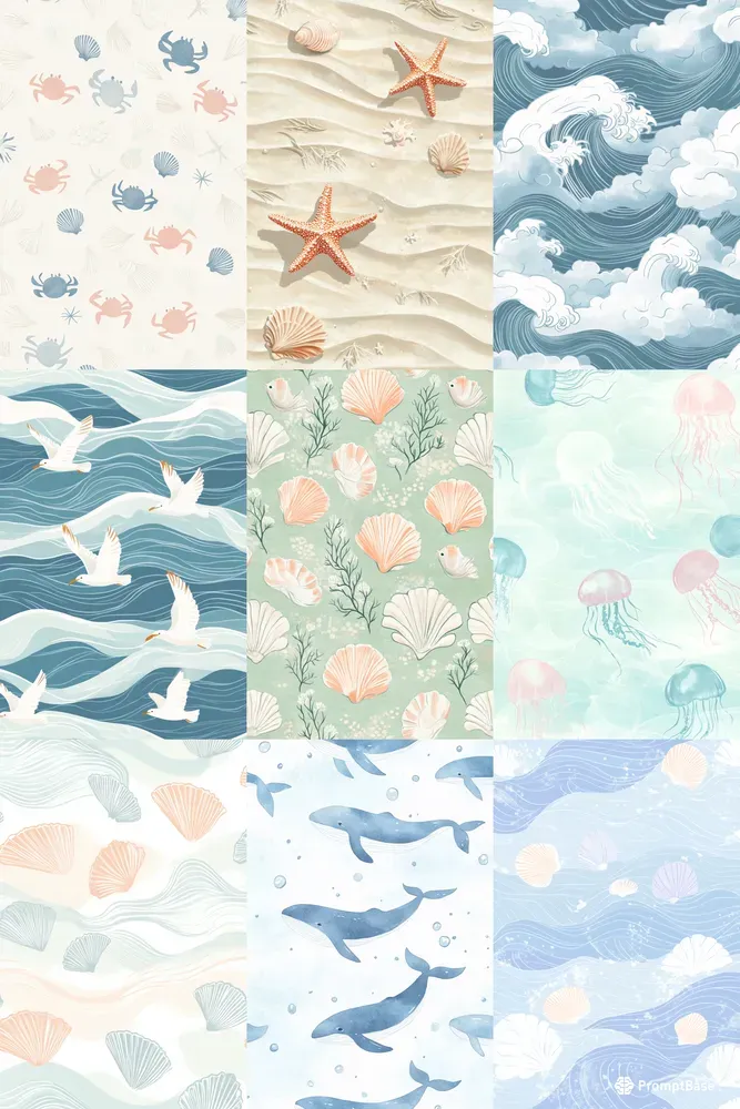 Elegant Ocean Patterns Midjourney Prompt | PromptBase
