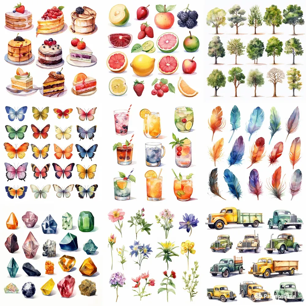 Watercolor Collections For Any Subject Midjourney Prompt | PromptBase