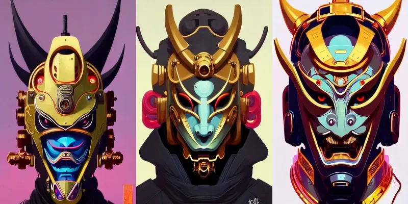 Cyberpunk Kabuki Samurai Mask Stable Diffusion Prompt | PromptBase