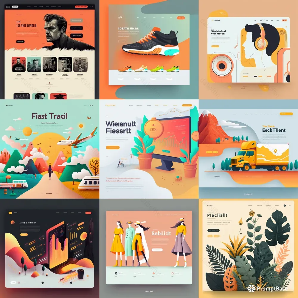 Website Mockups Midjourney Prompt PromptBase