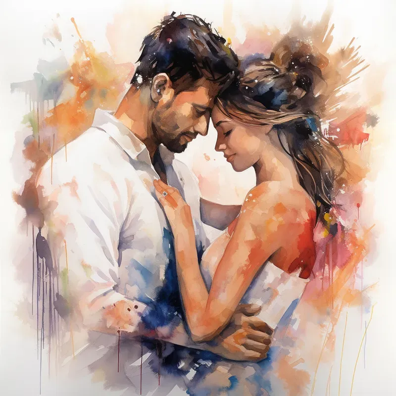 Emotional Watercolor Paintings Midjourney Prompt | PromptBase