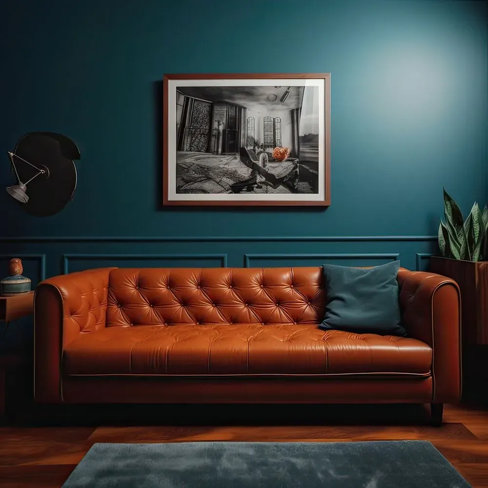 Rooms With Leather Couches In The Center Midjourney Prompt PromptBase